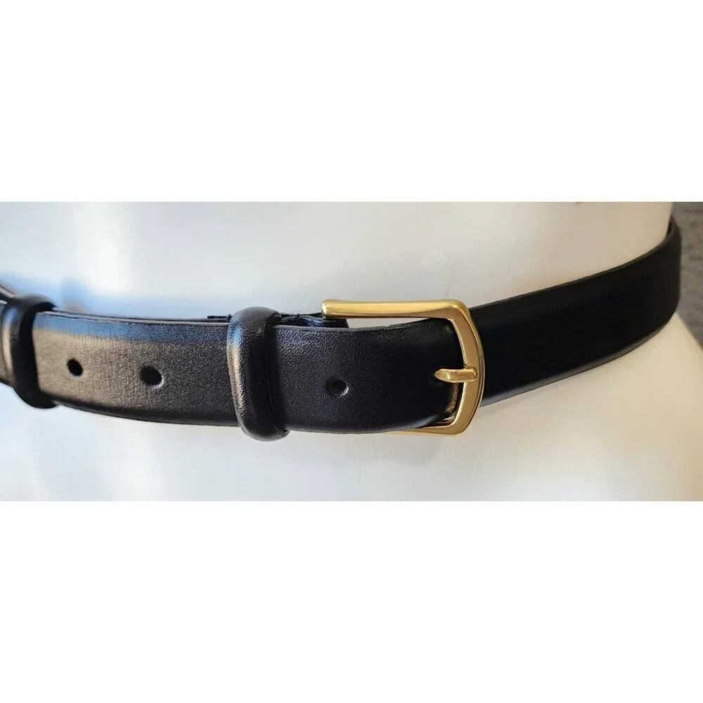 Mens Warehouse Mens Full Grain Italian Leather Belt Black‎ 8582-02 Size 46/115